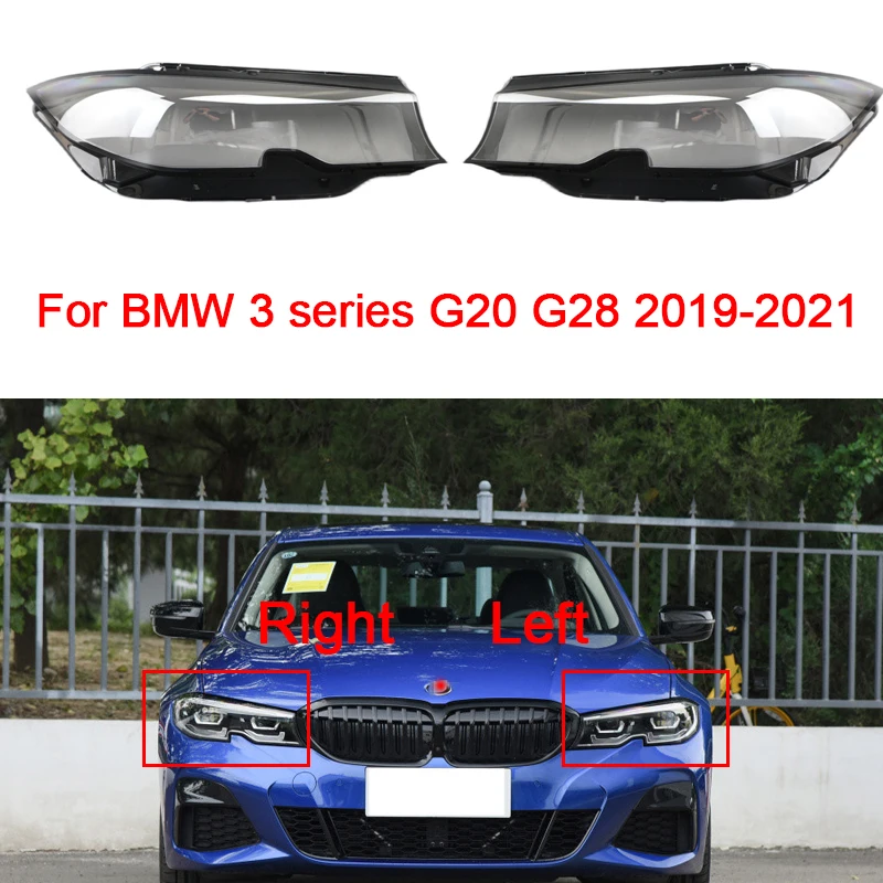 For BMW 3 Series G20 G28 320i 330i 325Li 2019 2020 2021 Led Car Front Headlamp Shell Transparent Lampshade Lens Headlight Cover