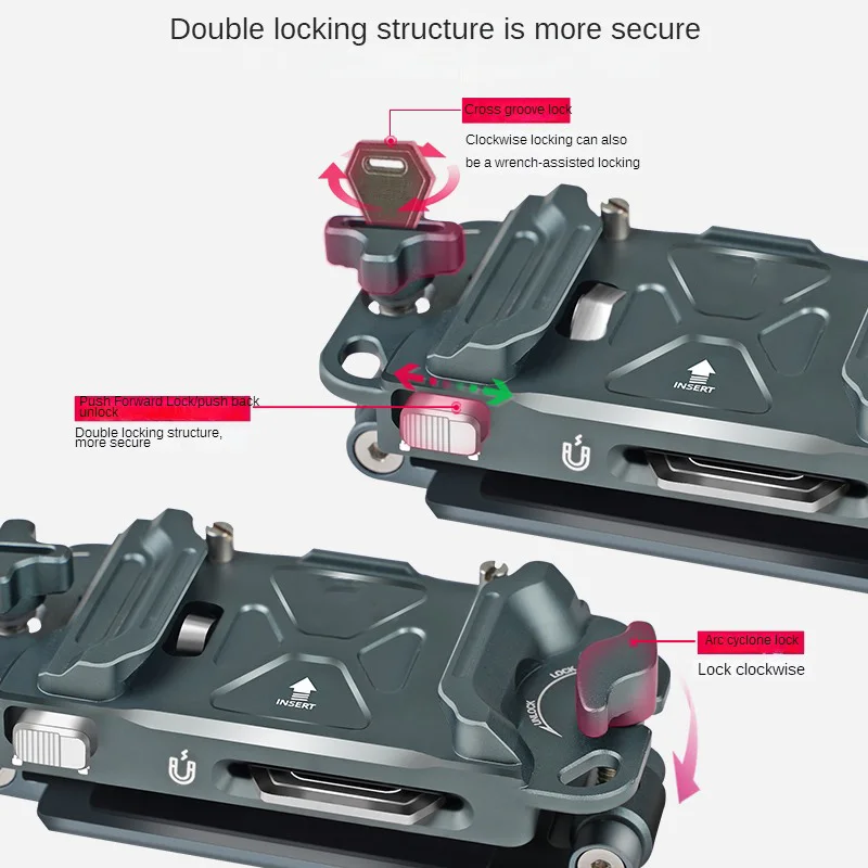 ZX universal aluminum alloy quick installation plate, suitable for digital SLR cameras, sports cameras, and smartphones