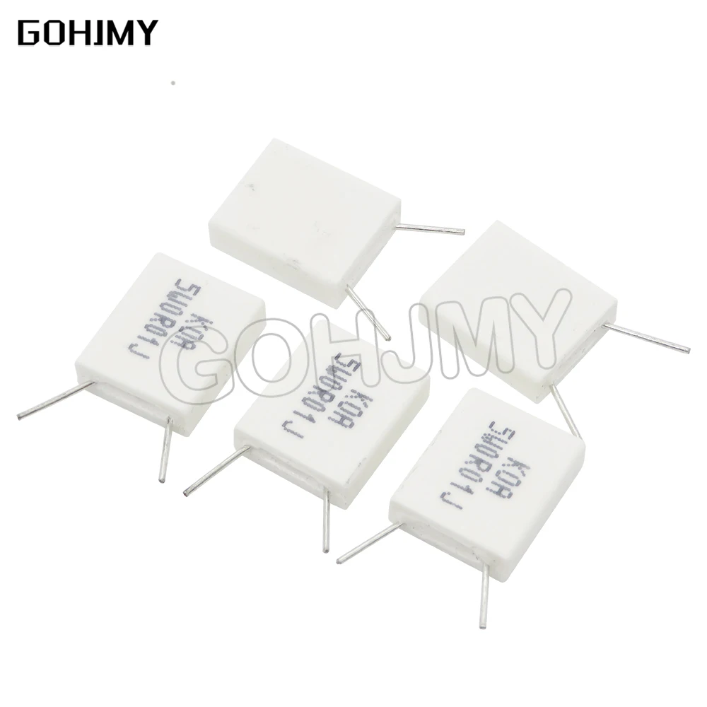 

10PCS BPR56 0.01 ~ 0.5 ohm Non-inductive Ceramic Cement Resistor 0.1R 0.15R 0.22R 0.25R 0.33R 0.5R