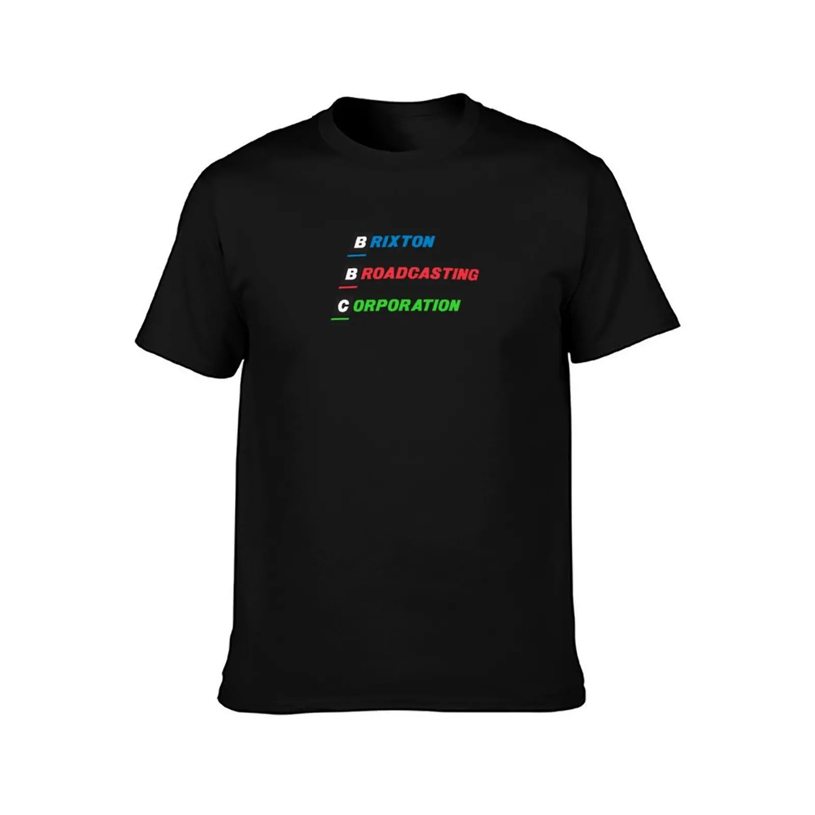 Brixton Broadcasting Corporation T-Shirt Summer Casual Cotton Tee Oversized Streetwear Tops Vintage Graphic Print
