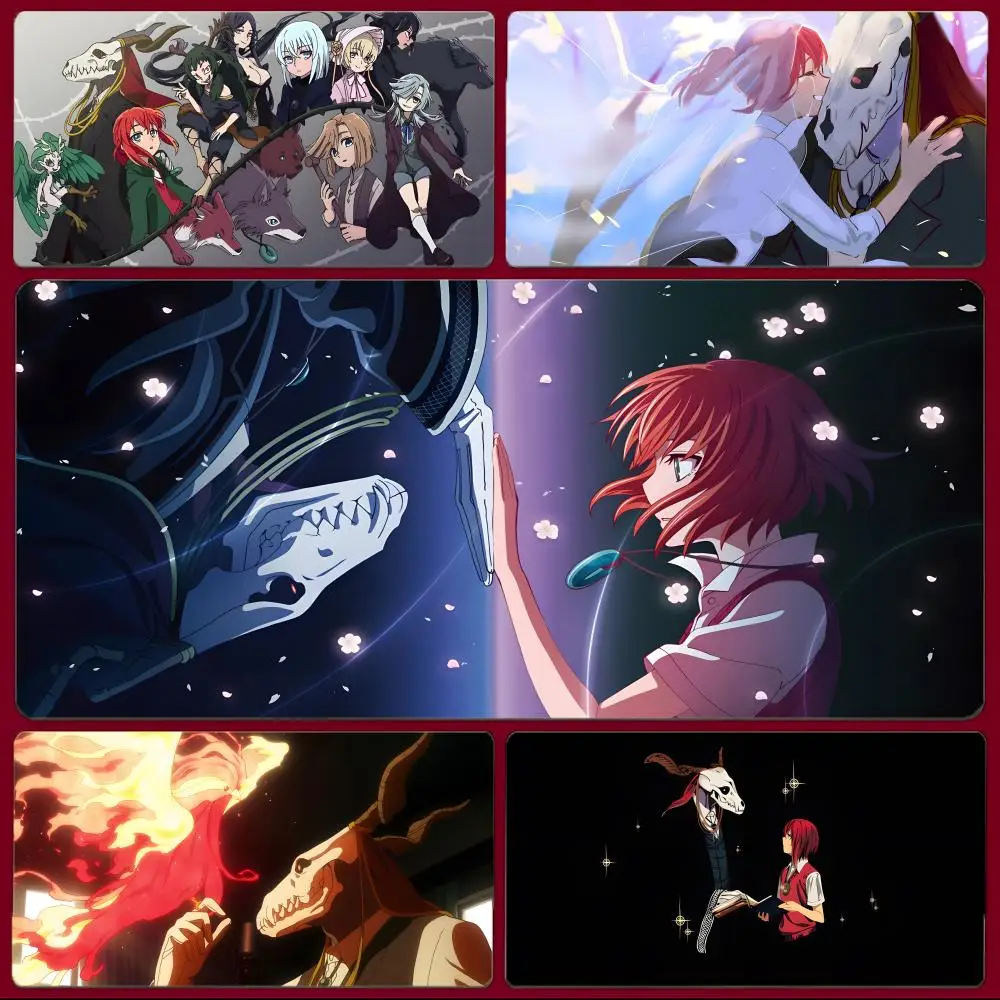 anime warm T-The Ancient Magus' Bride Mouse Pad Large Gaming Mousepad with Stitched Edges Thickened Desk Mat PC