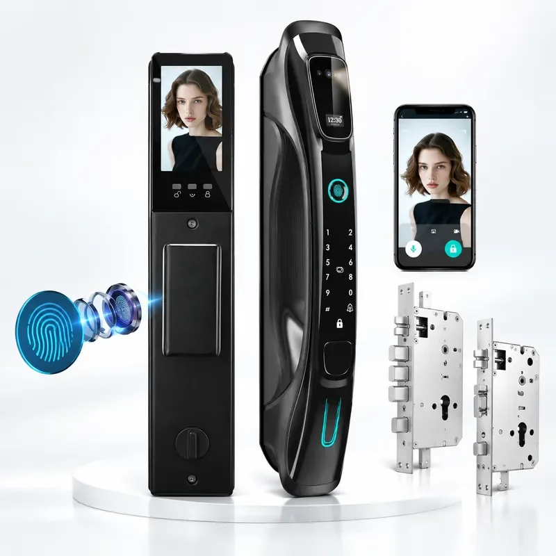 Smart Lock 3D Face Recognition Palm Vein Fingerprint WiFi APP Remote Control Video Intercom Auto Door Lock Digital