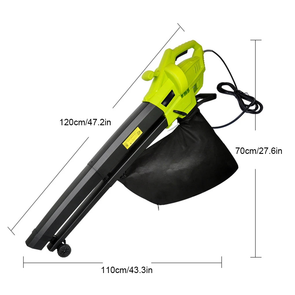 3000W Electric Blowing Cleaner 3 In 1 Vacuum Dust Collector/Blower Machine Garden Leaf Collecting Shredder Blowing Cleaner