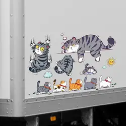 1 set Funny Car Sticker Cat Climbing Pet Animal Styling Stickers Car Scratch Cover Decoration Creative Bumper Decals Accessories