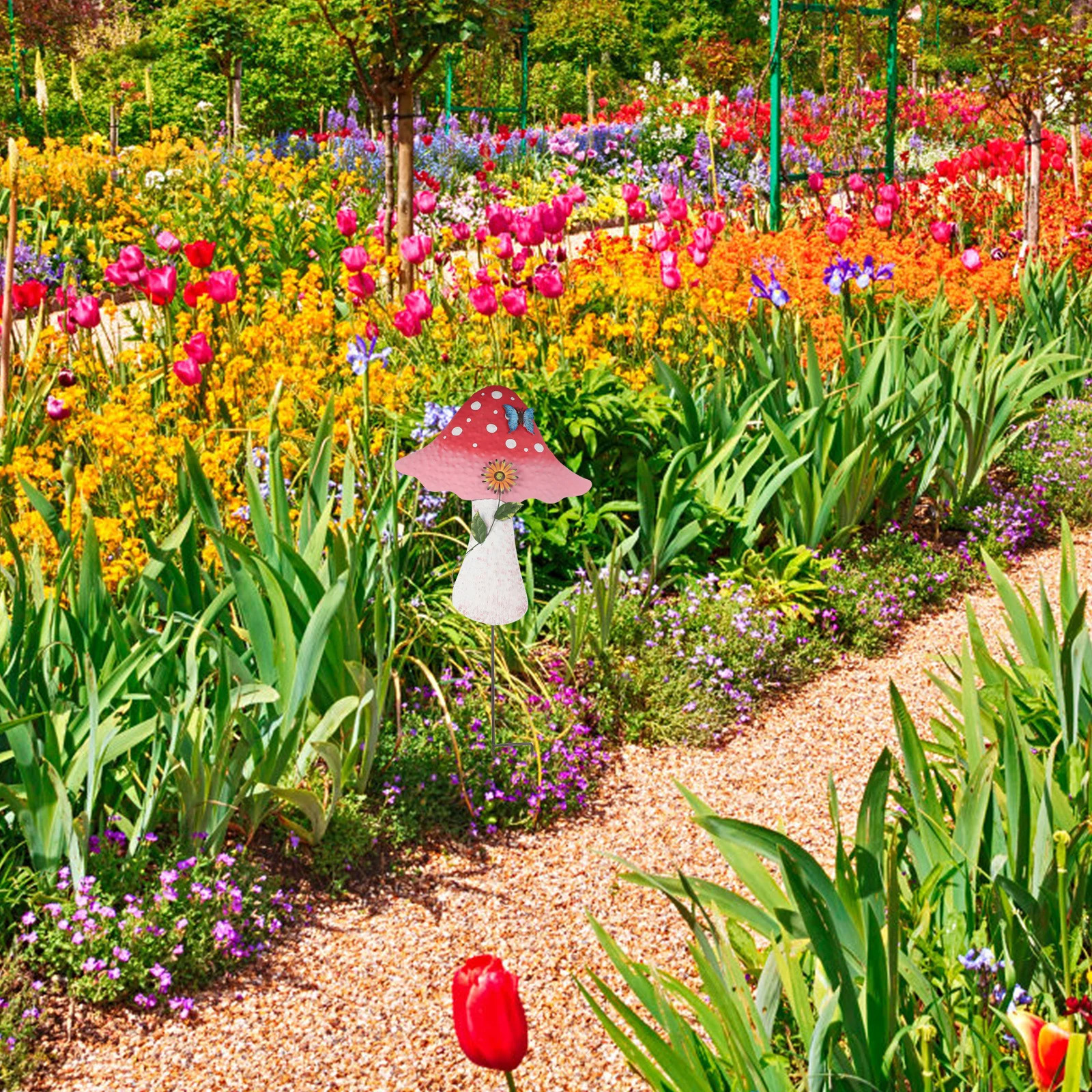 

Long Lasting Metal Mushroom Garden Decor Uv Resistant Iron Art for Patio Yard Lawn Outdoor Outdoor Mushroom Decor