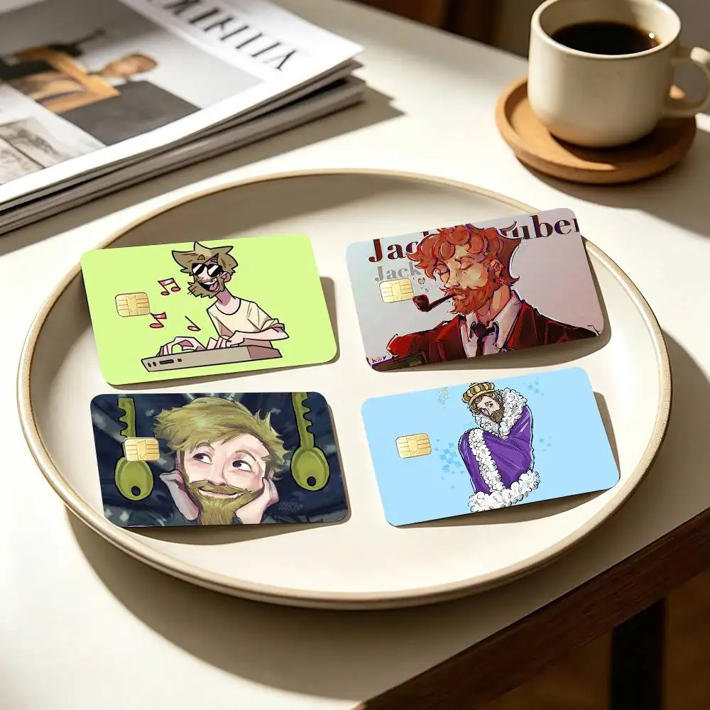 VHS Surreal Retro Animation Creator Jack Stauber   4pcs 1Set Card Stickers Small Waterproof Chip 4PCS Card Sticker Anti-Scratch