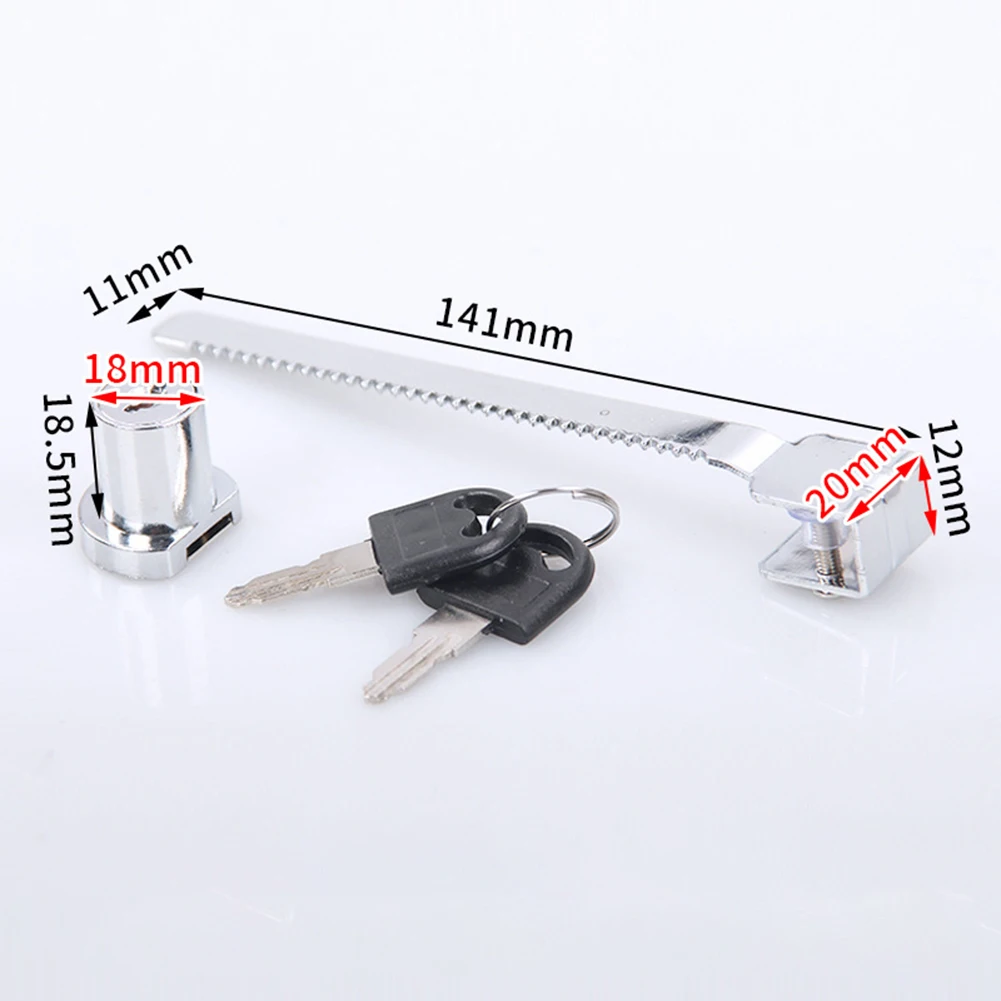 As Shown In The Figure Sliding Glass Door Lock Glass Door Lock Chrome Plated Finish No Drilling Installation For Glass Doors