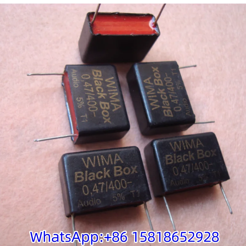 1pcs 400V 0.47UF German WIMA Black Box Huweima Audio non-polar capacitor