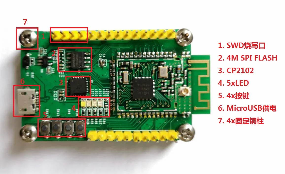 NRF52832/nRF52840 Mini Development Board BLE5/BLE4.2 Supports MicroPython