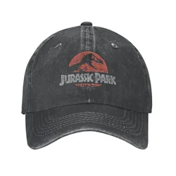 Spersonalizowana klasyczna bawełniana czapka z daszkiem Jurassic Park Unisex Style Distressed Washed Caps Hat Vintage All Seasons Sun Cap