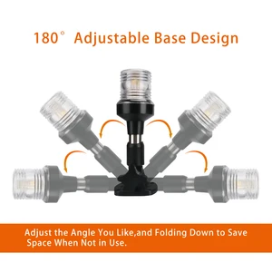LED katlanır çapa ışık yelkenli Sinyal Lambası tekne yat aksesuarları 12-24V dc 8 tekneler için en çok satılan aydınlatma - no. 4
