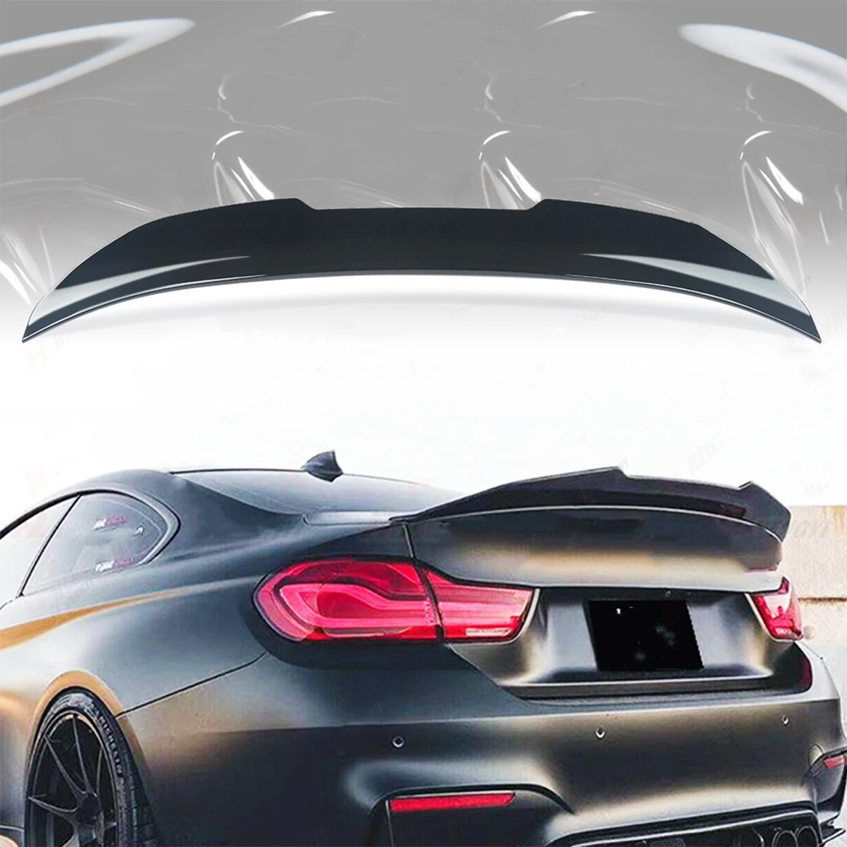 Estilo PSM Spoiler Traseiro Tronco, Gloss Black, Asa Lip para 12-18 BMW F30 Série 3 M3