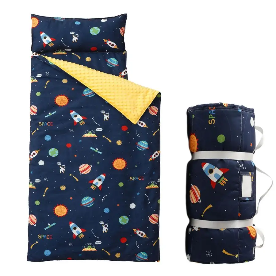 

Коврик для сна с съемной подушкой, коврики для дневного сна для дошкольников, легко моющийся коврик для сна для малышей в детском саду, детский спальный мешок для путешествий