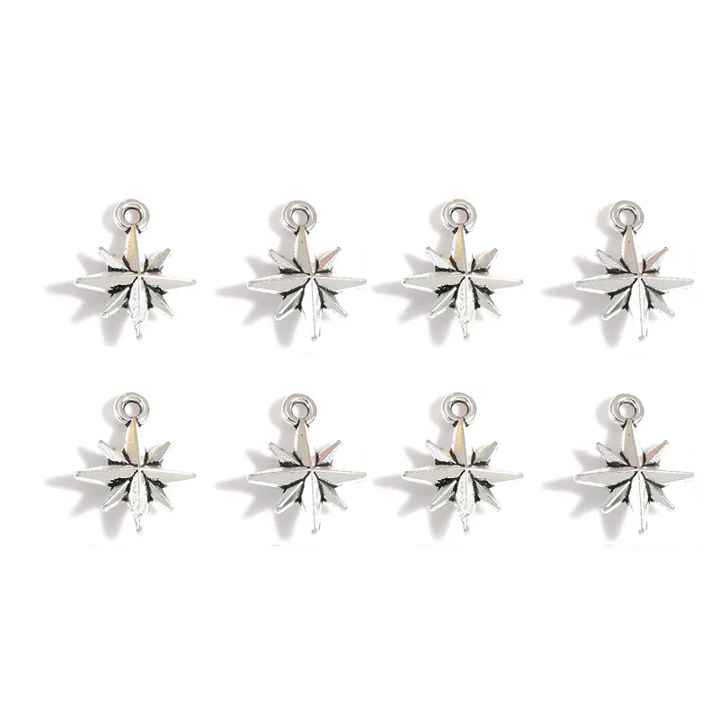 

120pcs/lot DIY Jewelry Accessories Alloy Arctic Stars Earring Connector Bracelet Pendant