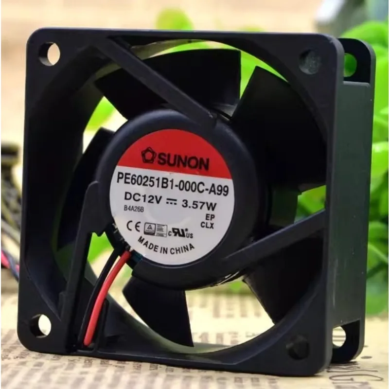 New Cooler Fan for SUNON PE60251B1-000C-A99 12V 3.57W Cooling Fan 6CM 6025 60 * 60 * 25mm
