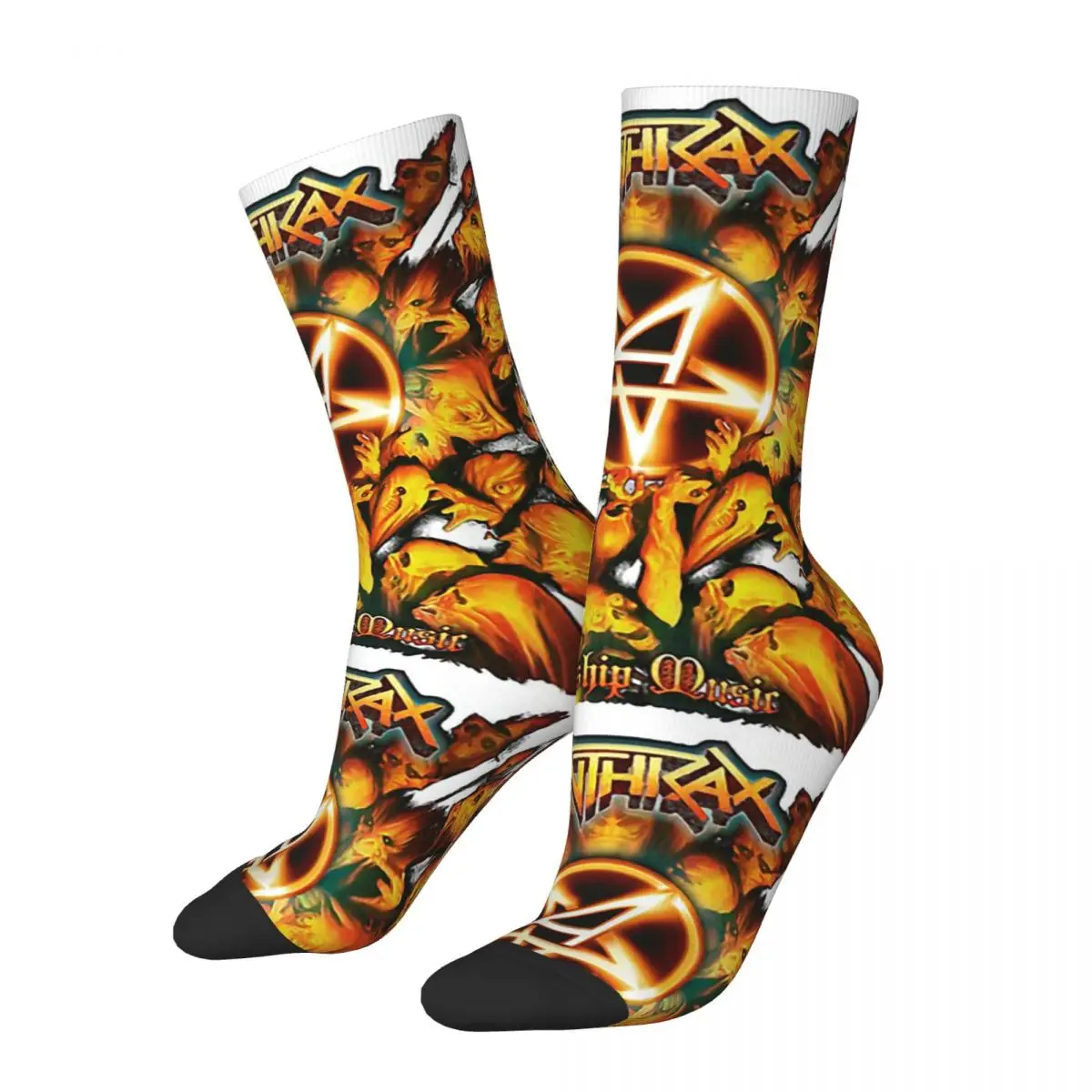 ANTHRAX BAND 2-Calcetines Unisex de invierno, medias de Hip Hop, estilo callejero, Crazy