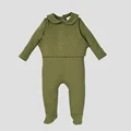 Girl olive romper