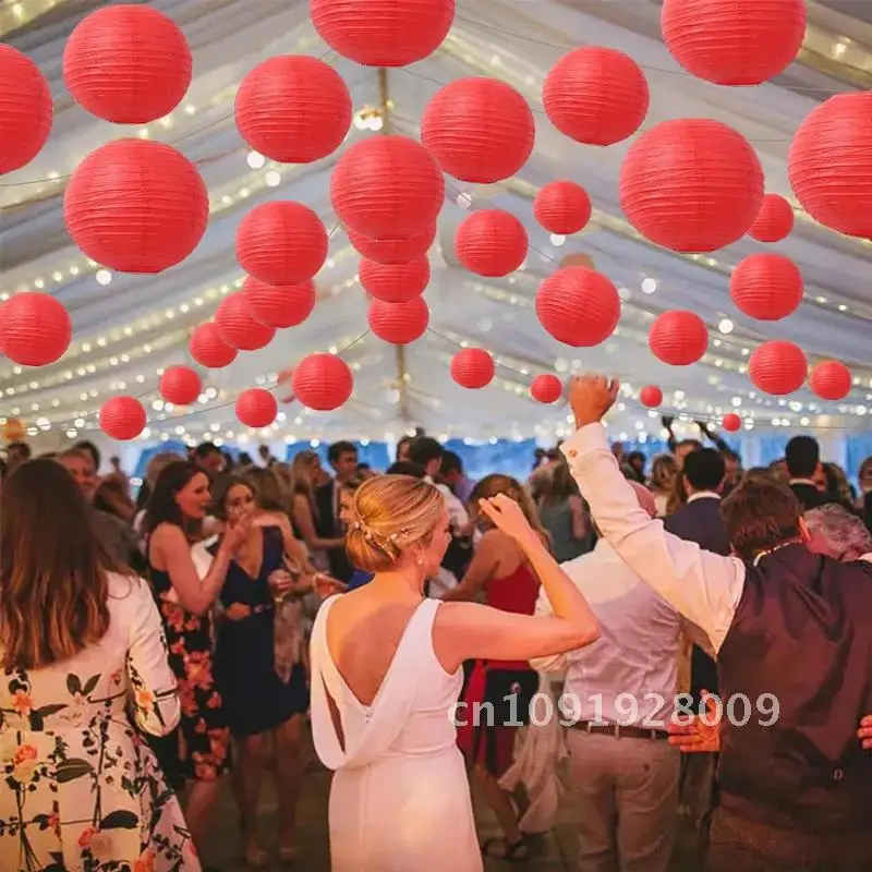 

Mix Size Chinese Paper Red Lanterns Wedding Lantern Hanging Wedding Decor Party Festival Set Lantern Anniversaire Birthday