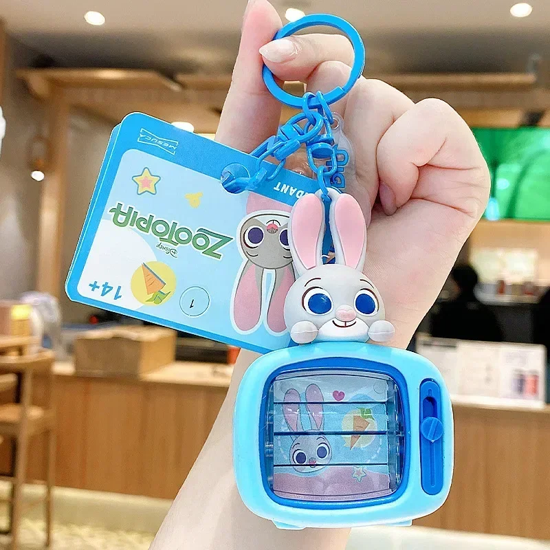 Nieuwe Zootopia Judy Hopps & Nick Wilde Paar Sleutelhanger Set Authentieke Tas Hanger Auto Sleutelhanger Accessoires Kinderen Kleine Geschenken