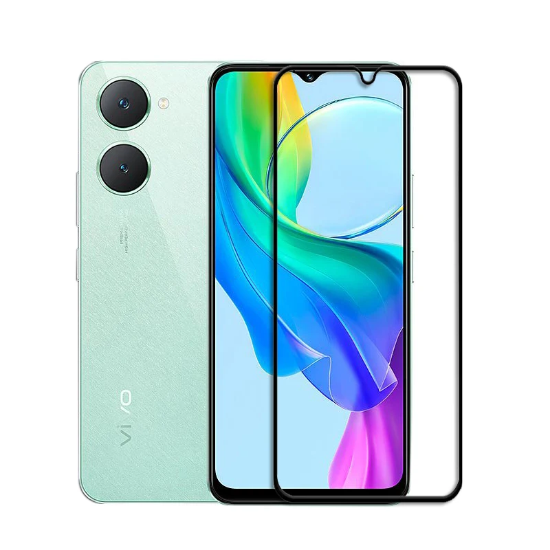 de cristal de cobertura completa para Vivo Y03 vidrio templado para Vivo Y03 Protector de pantalla HD película protectora de lente de teléfono para Vivo Y03