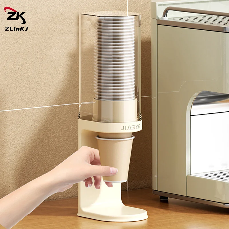 (ZYDD01) 1Pc Wall-mounted Plastic Water Dispenser Paper Cup Holder Disposable Cup Container Paper Cup Frame Home Organizer view 2