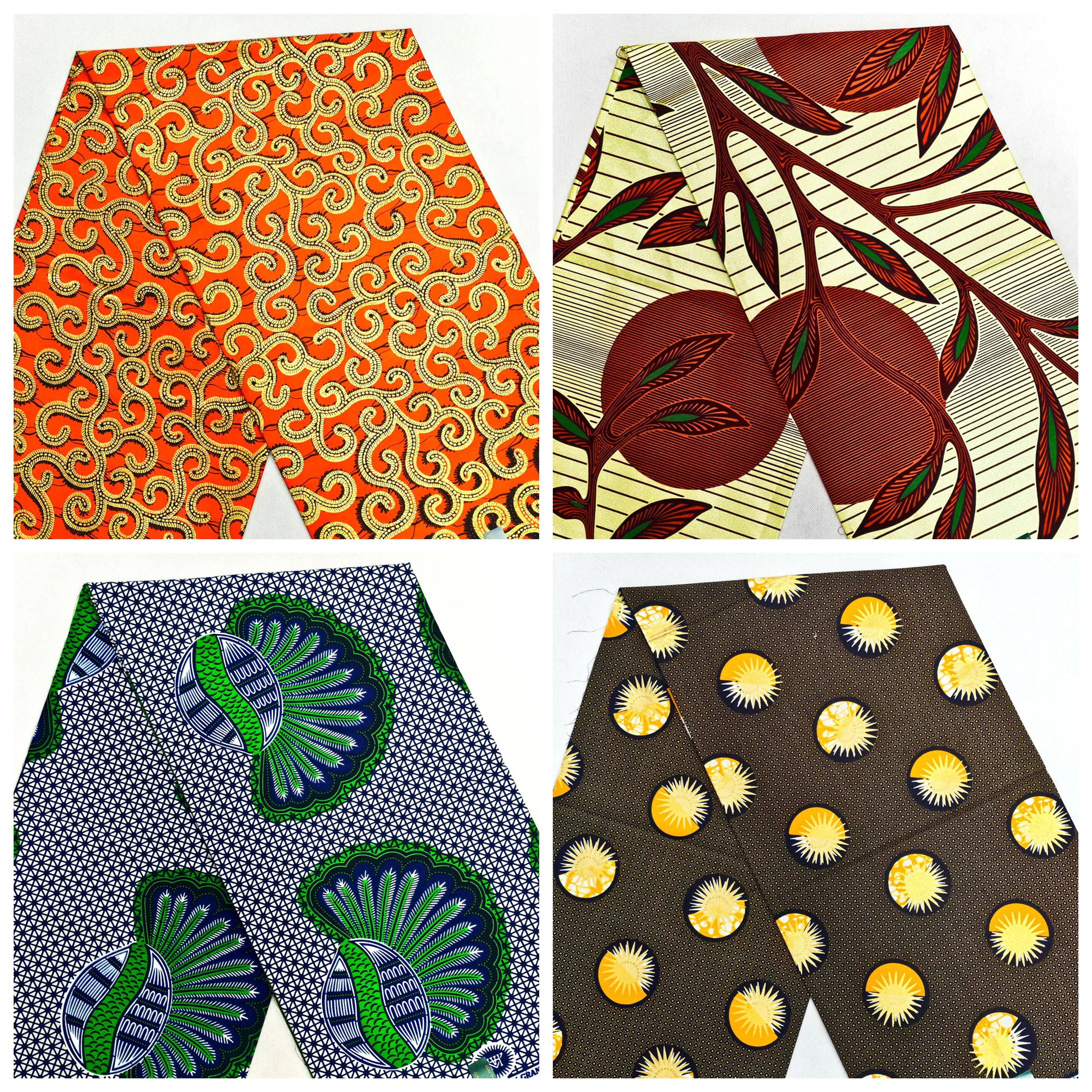 

2025 Latest Soft High Quality African Wax Prints Fabric Guaranteed Veritable Real Tissu Super Wax 6Yards 100% Cotton Dresses