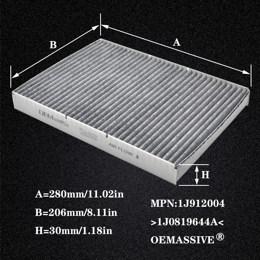 Car Pollen Cabin Air Filter For Volkswagen VW New Beetle Golf 4 Bora Polo Lupo Audi A3 TT Skoda Octavia 1J0819644A JZW819653