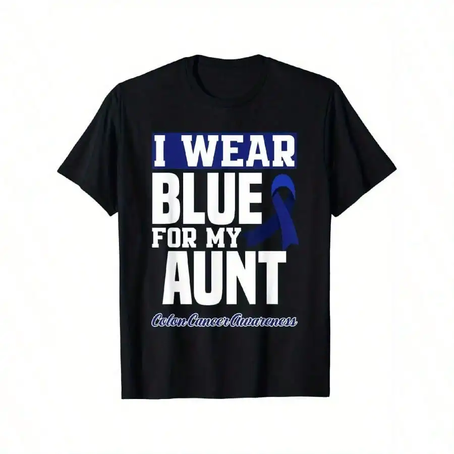 

I Wear Blue For My Aunt Colorectal Colon Cancer Awareness T-Shirt