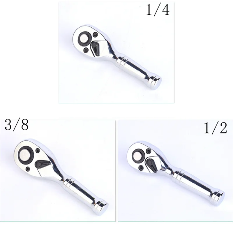 Krachtige 72 Teeth Short Handle Wrench Automotive Repair Tools 1/4 3/8 1/2 Quick Ratchet Wrench Head