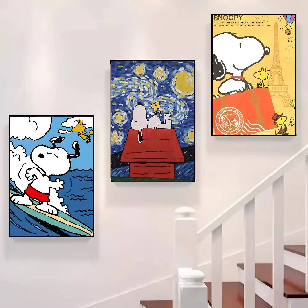 Cartoon Poster Posters Decorative Paintings Study Bedroom Bar Background Wall Murals Gifts 1Pc Anime S-Snoopy Cute view 2