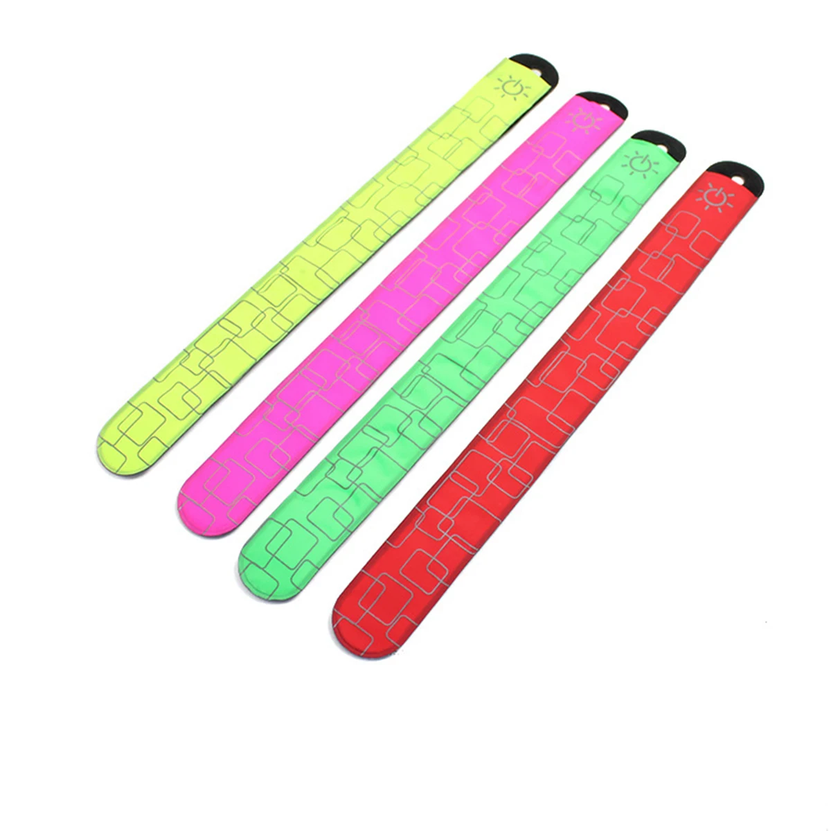 Crianças led brilhante patter cinto pulseiras tapa pulseira noite néon fontes de festa pulseiras