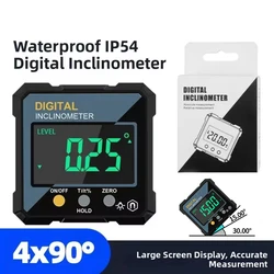 2026 Digital Electronic Level Digital Angle Fnder 4*90 ° Magnetic Inclinometer Protractor Precision Level Box For Woodworking
