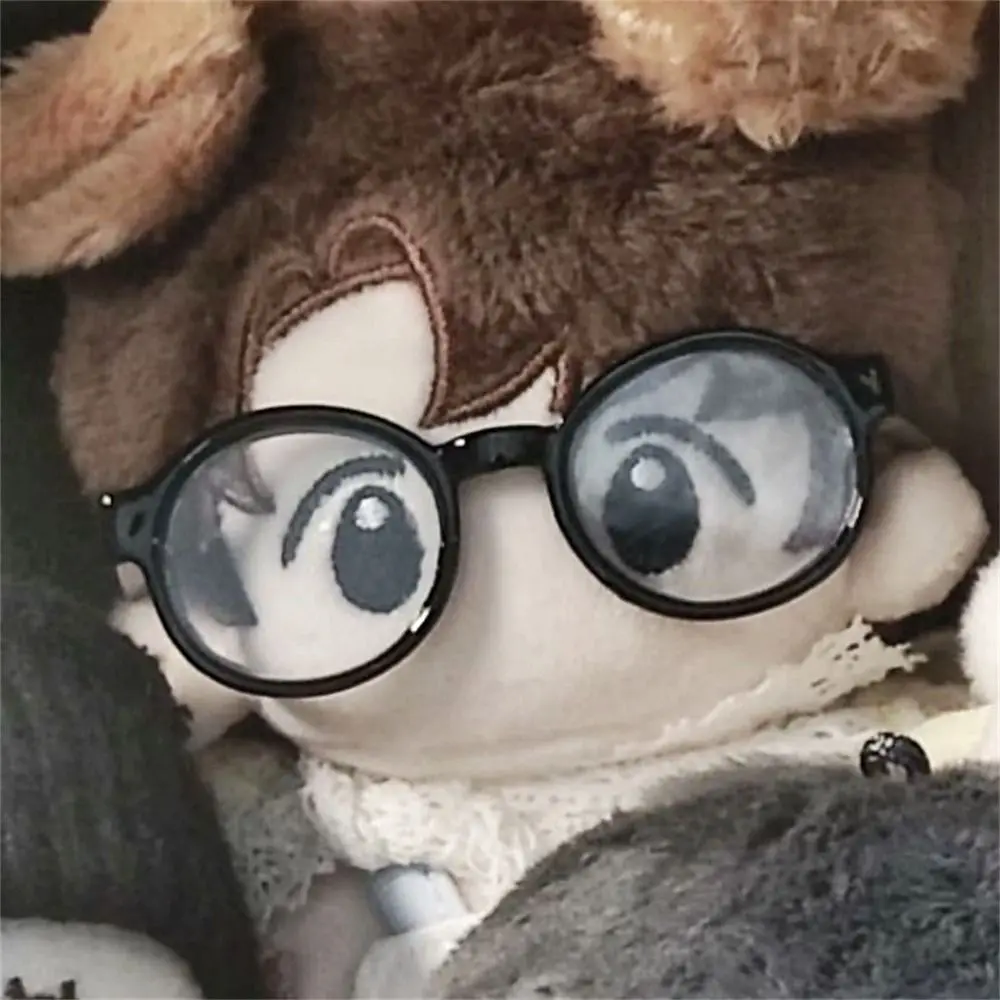 Accessorio per bambola Occhiali in plastica trasparente Occhiali trasparenti rotondi color caramello trasparenti Occhiali rotondi per bambole in plastica rotondi