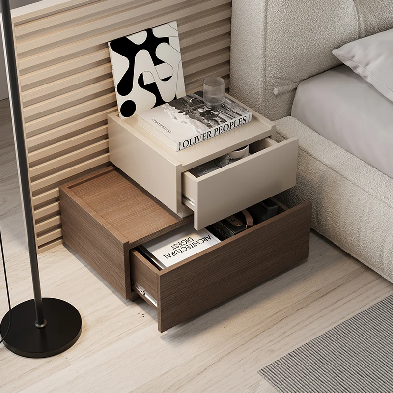 

Bedside cabinet Italian simple bedside storage cabinet household bedroom small storage side cabinet