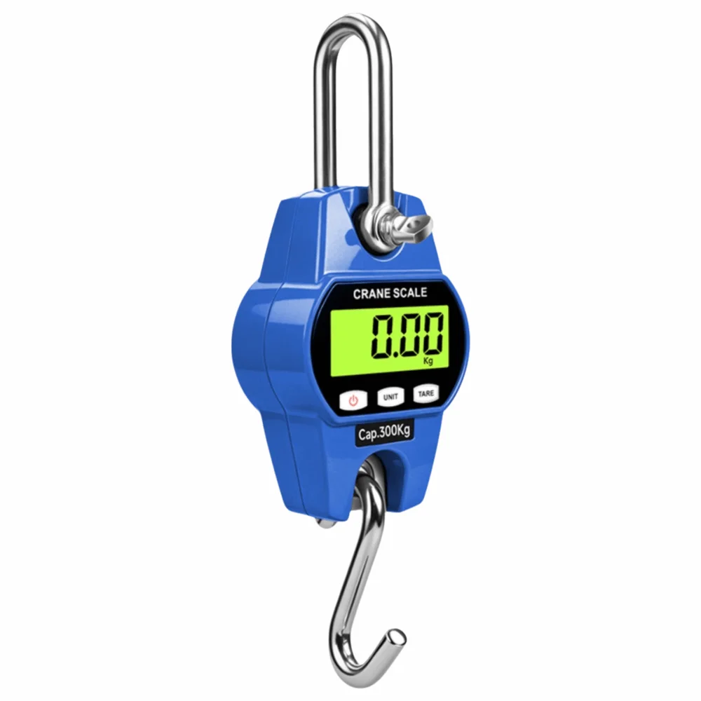 300/500KG Electronic Hook Scale Aluminum Shell LCD Screen Digital Hanging Scale Handheld Precision Sensor Crane Scale