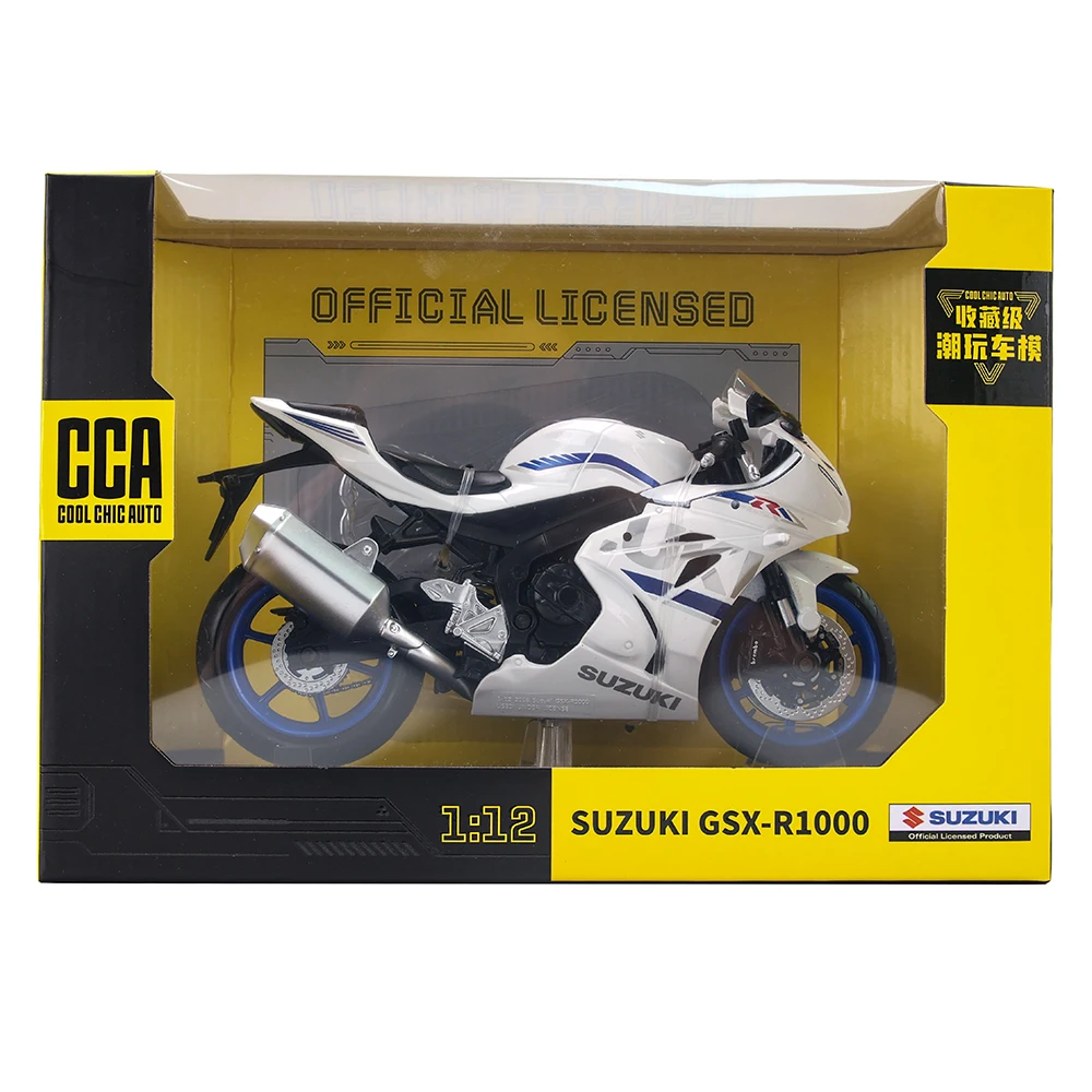 CCA 1:12 SUZUKI GSX-R1000 Alloy Motocross Licensed Motorcycle Model Toy Car Collection Gift Static die Casting Production