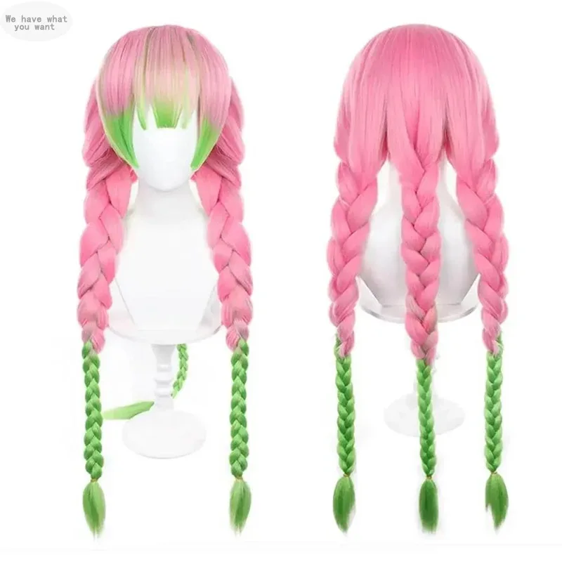 

Аниме Kimetsu No Yaiba Kanroji Mitsuri Косплей Парики Розовый Зеленый Градиент Синтетические Волосы Вечеринка Фестиваль Карнавал Хэллоуин