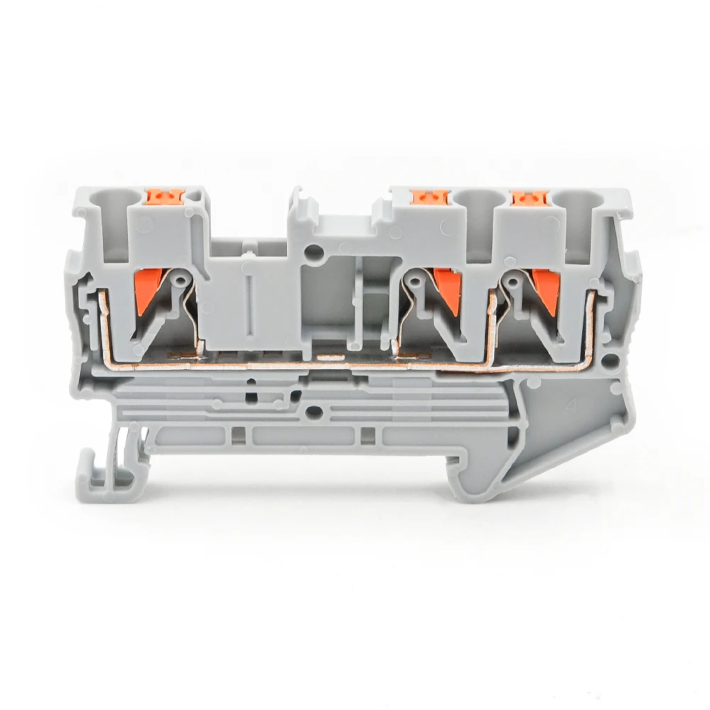 10Pcs PT 2.5-TWIN Dual Wire Terminal Block 2.5mm DIN Rail Reliable Electrical Spring Clamp Wiring