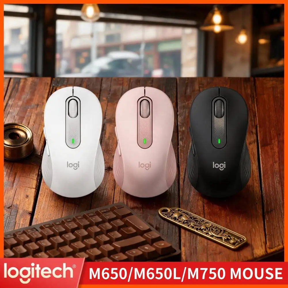Logitech M650/M650L Wireless Ergonomic Mouse - 90% Quieter Operation, Sustainable Design, Ergonomic Grip, 10m Range