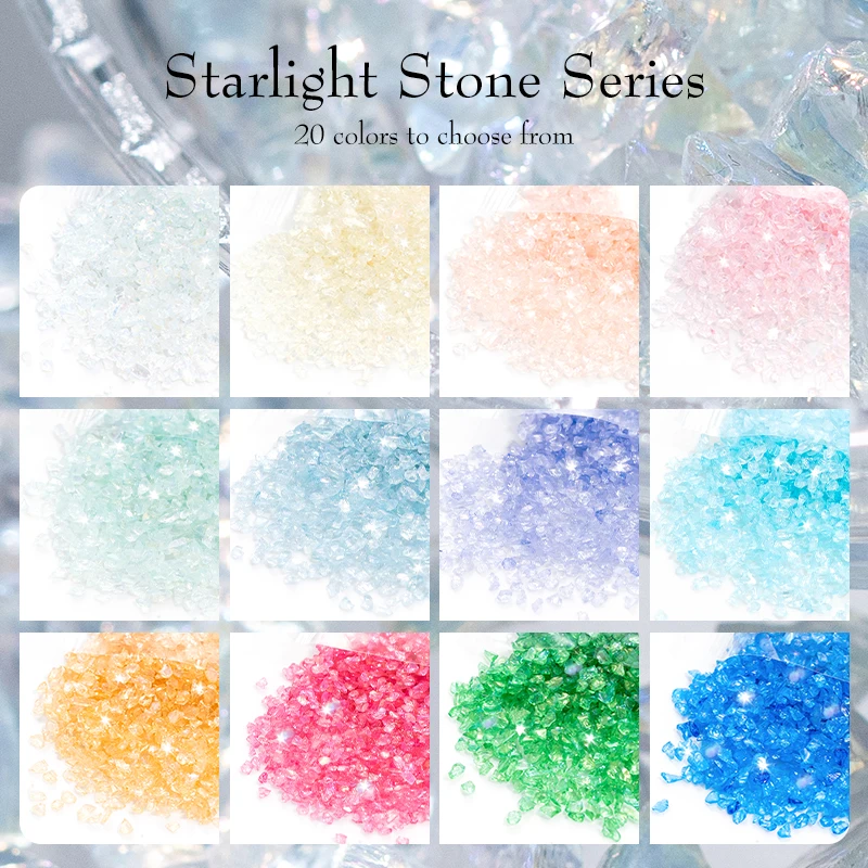 30 جرام ثلاثية الأبعاد الزجاج غير النظامية سحق حجر كريستال الحصى مسمار الفن السحر لتقوم بها بنفسك راتنجات الايبوكسي الديكور مانيكير حجر الراين اكسسوارات