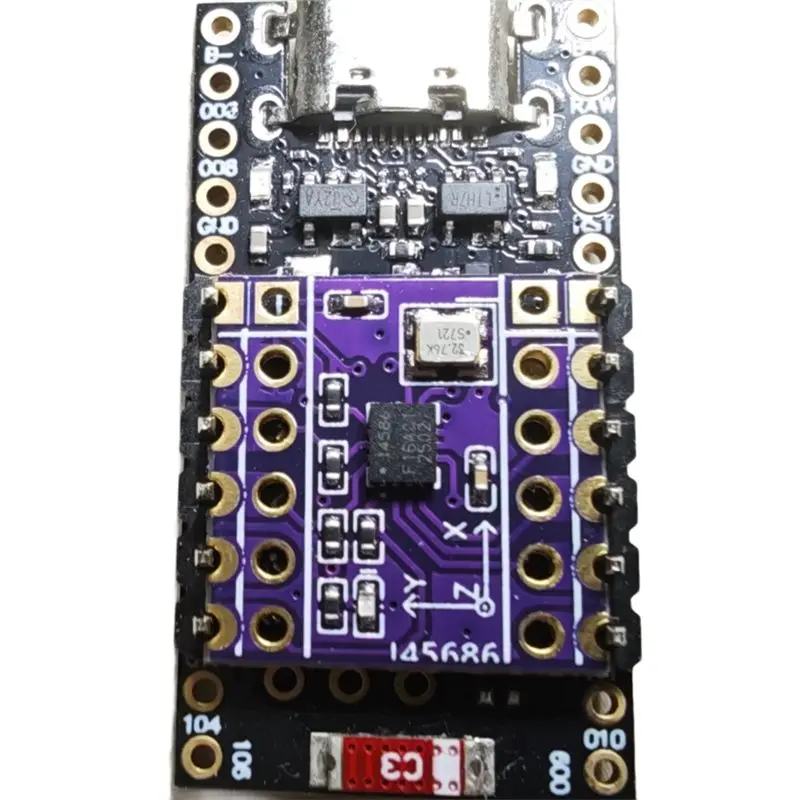 Professional ICM45686 6-Axis IMU Sensor Module With External Crystal Oscillator For Slimevr Full Body Tracker, Supports SPI/I2C