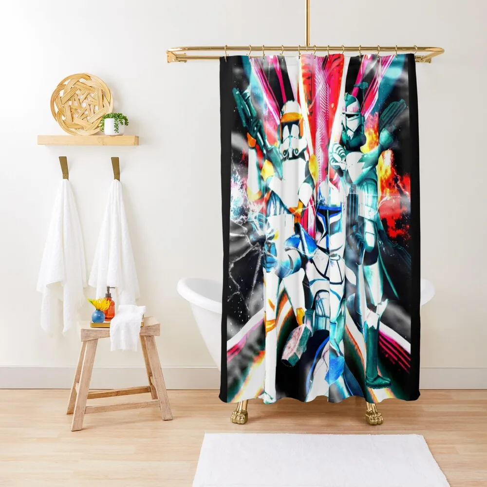 

Clone Trio Shower Curtain Bathroom And Shower Funny Shower Anime Bathroom Fabric Curtain