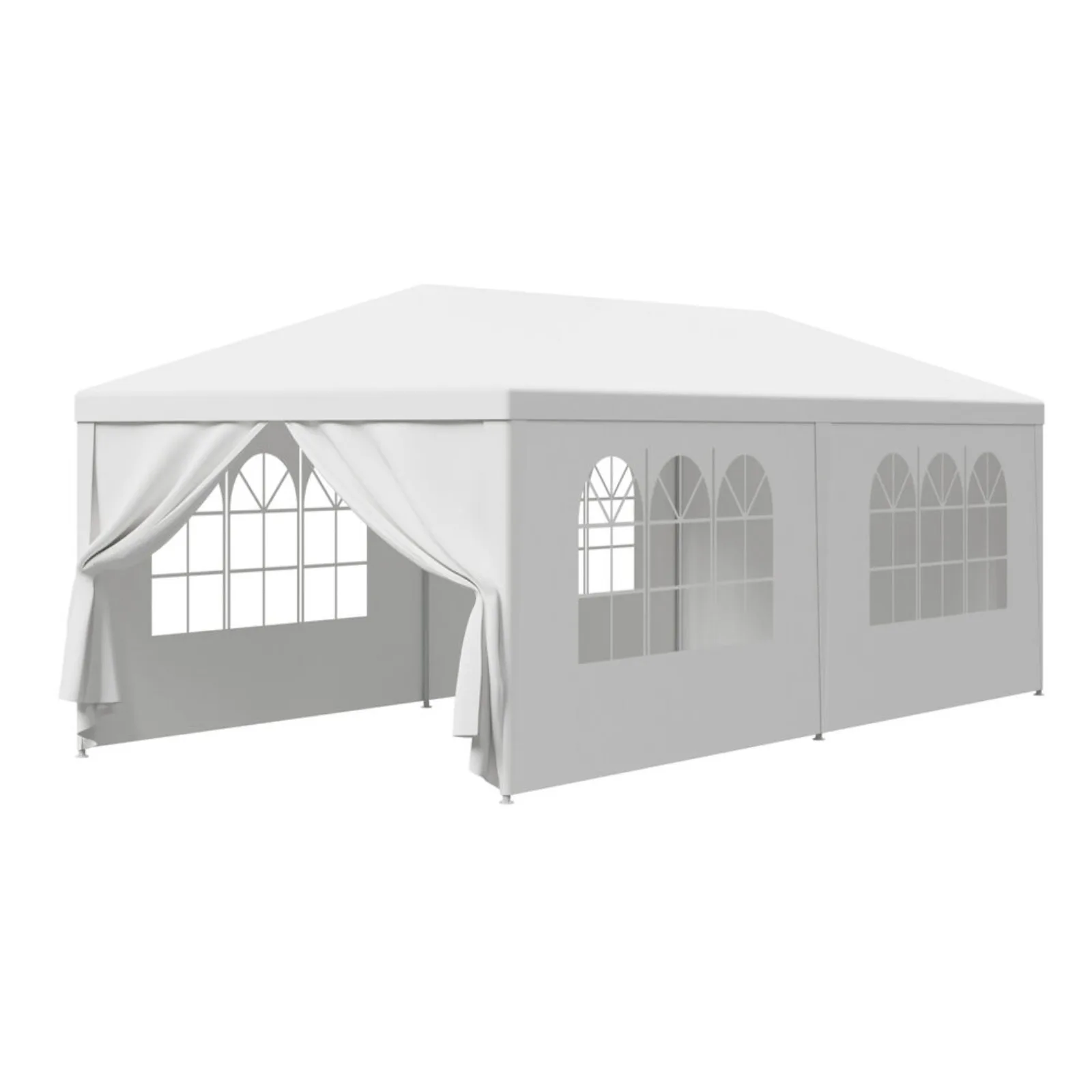 US 10 x 20' Gazebo Party Tent with 6 Side Walls Wedding Canopy Cater Events Outdoor