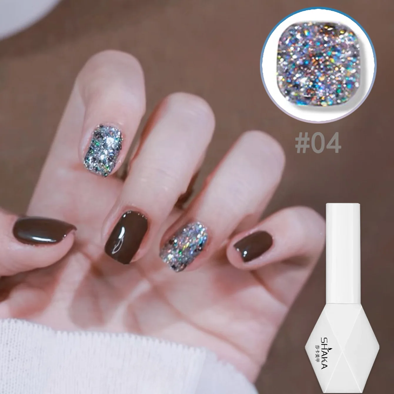 1 pz WS Blu Riflettente Crush Starlight Gel Smalto per unghie Sparking Glitter Soak Off Vernice UV Nail Art Manicure Decoartion