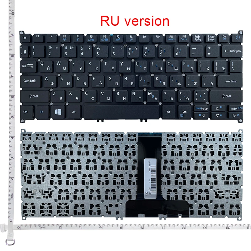 Ru US Laptop Keyboard For ACER Aspire ES1-132 ES1-132-C37M C9N8 S13 S5 371 TraverlMate B117 N16Q9 English Russian black