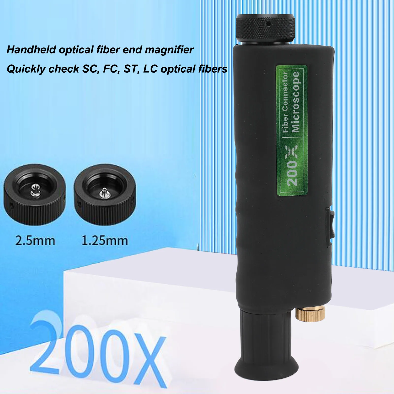 

Optic Inspection Microscope Optic Microscope 200X 400X Magnifying Cable End Inspection Connector Handheld Tool