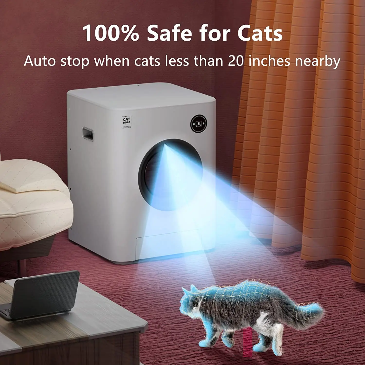 Automatic Cat Litter Box Self Cleaning Oversized Cat Toilet Smart Deodorant Anti-Sand Electric Sand Box Arenero Gato Cerrado