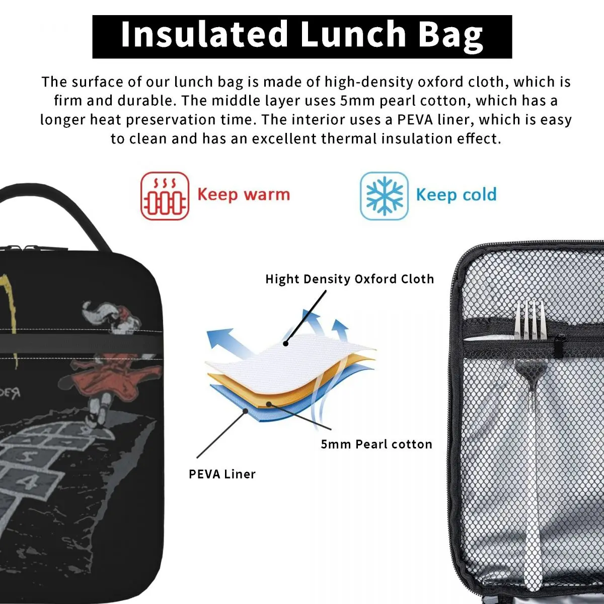 Music Rock Korn Band Insulated Lunch Bags Heavy Metal Food Container Portable Thermal Cooler Lunch Boxes For Travel