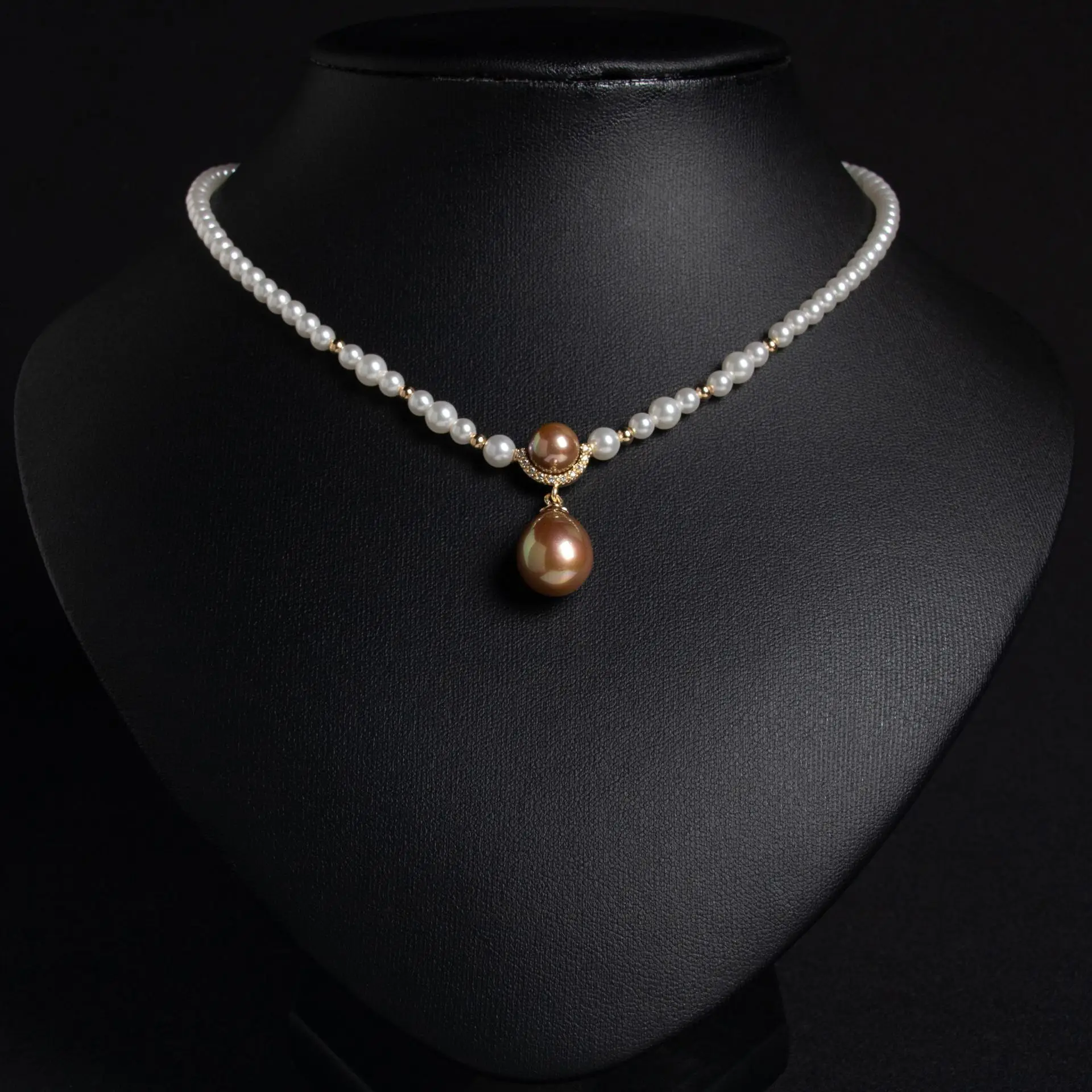 2 pezzi moda casual accessori per gioielli zirconi cubici collana da donna orecchini set banchetto cocktail abito da viaggio M-99