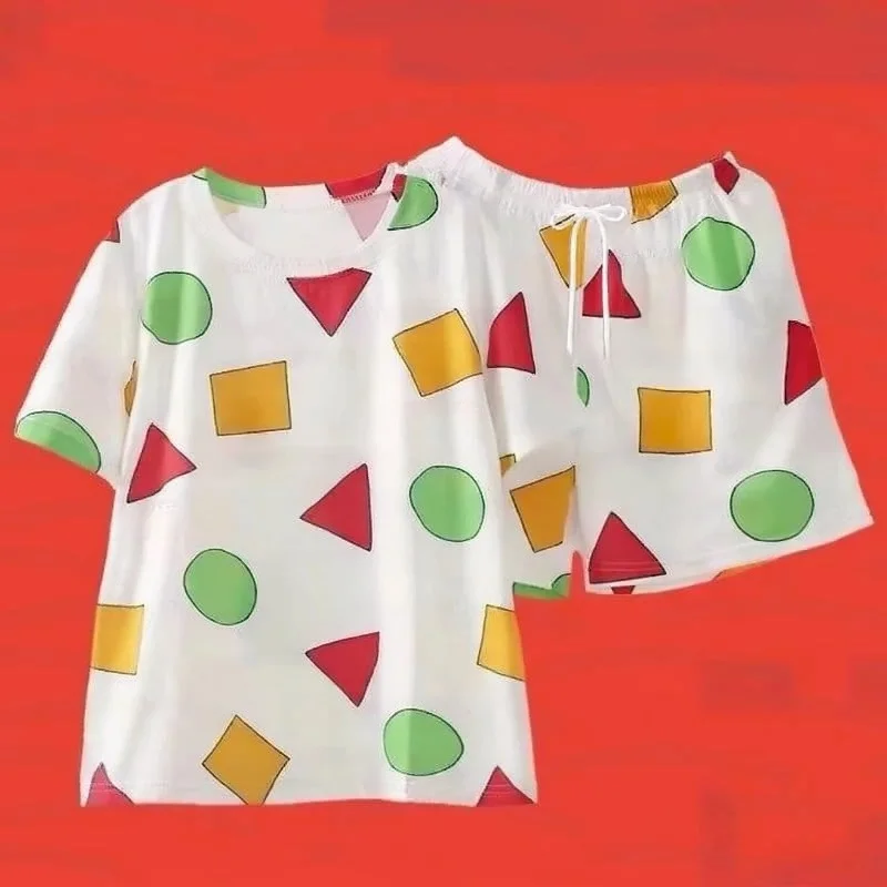 Pijama Sin Chan Men's and Women's Set Sinchan Summer Short Sleeved Japanese Couple Pajama Set 2026